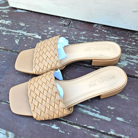 Rachel Zoe Tan Woven Slide Sandals Womens Size 10 - Picture 8 of 16